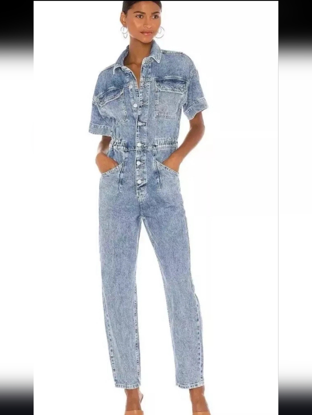 We The Free People Marci Utility Coverall Jumpsuit Denim Overall XS